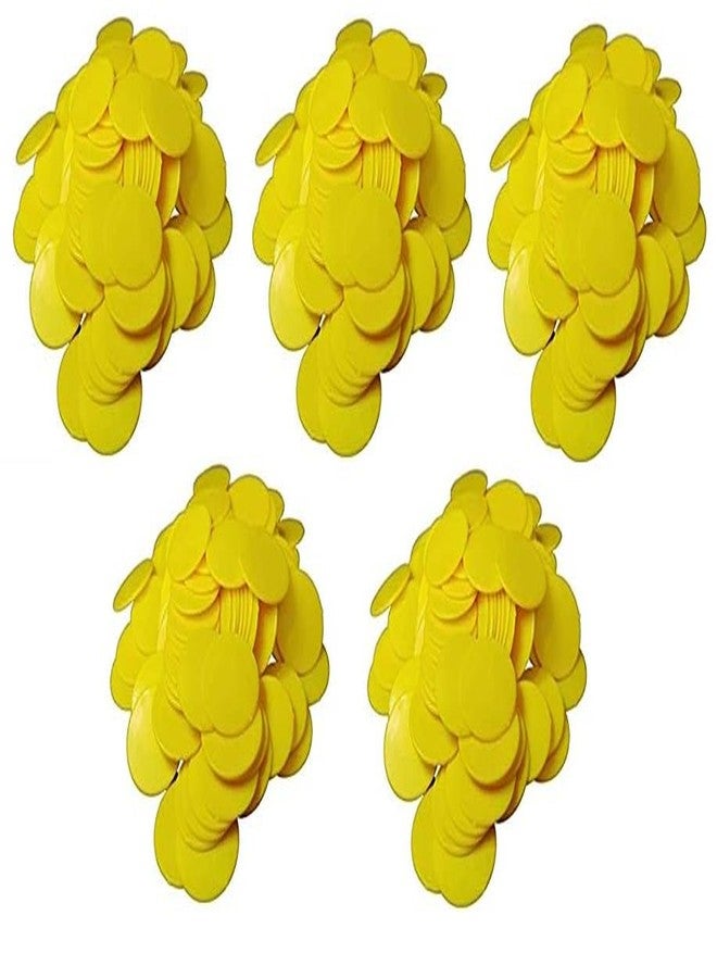 موريل عملة معدنية دائرية عادية من موريل للمتاجر، والألعاب، والمحلات التجارية، والكازينوهات، والمدارس، والحفلات، والفعاليات، إلخ. (500 عملة، لون أصفر) - Image 1